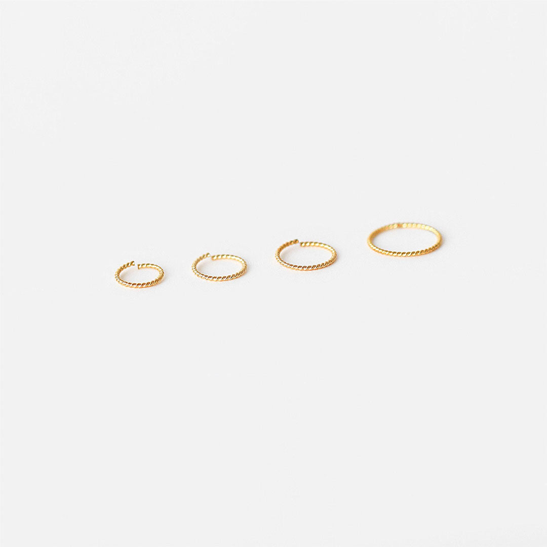 Thin Twisted Hoop Rings for Ear and Nose Piercings – Purlles