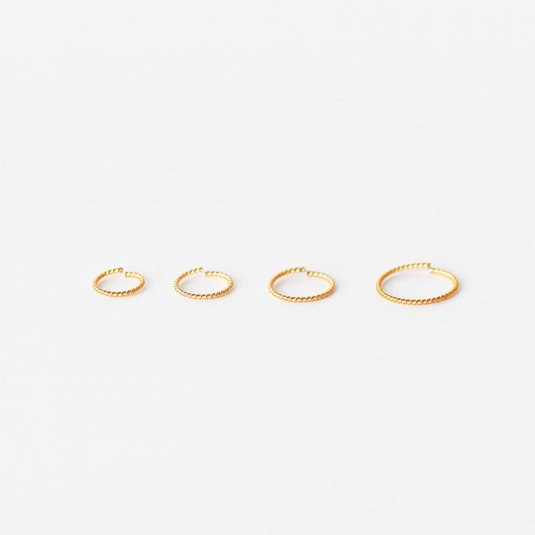 Thin Twisted Hoop Rings for Ear and Nose Piercings – Purlles