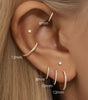 G23 Titanium Waterproof Cartilage Hoop with Cubic Zirconia – Sybyll