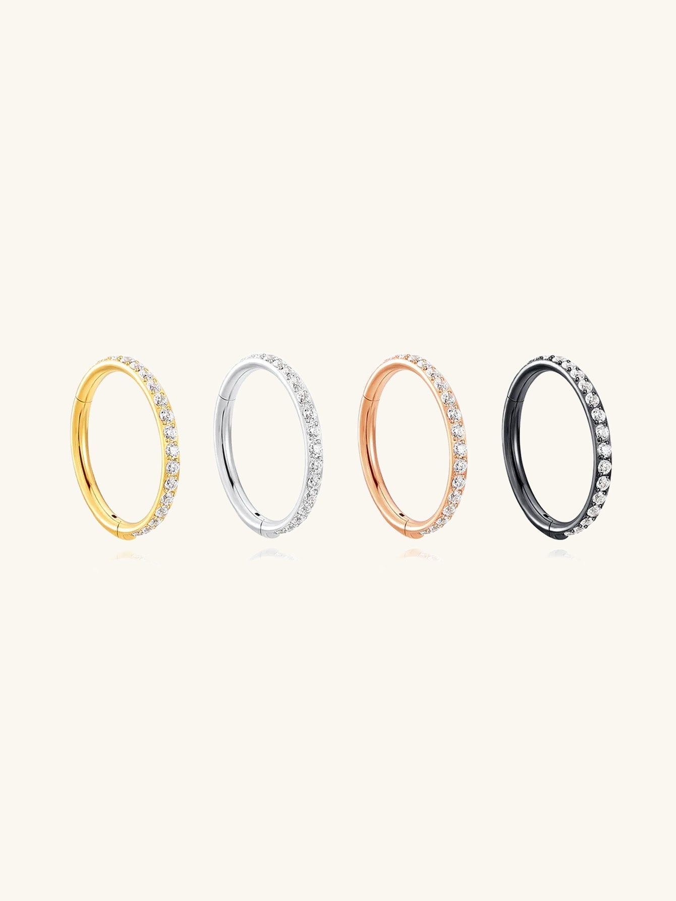 G23 Titanium Waterproof Cartilage Hoop with Cubic Zirconia – Sybyll