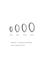 G23 Titanium Waterproof Cartilage Hoop with Cubic Zirconia – Sybyll
