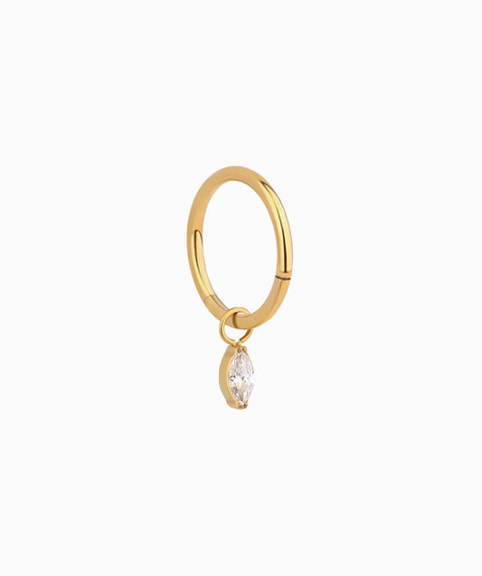 Waterproof Marquise Dangle Earrings with Cubic Zirconia – Lydia