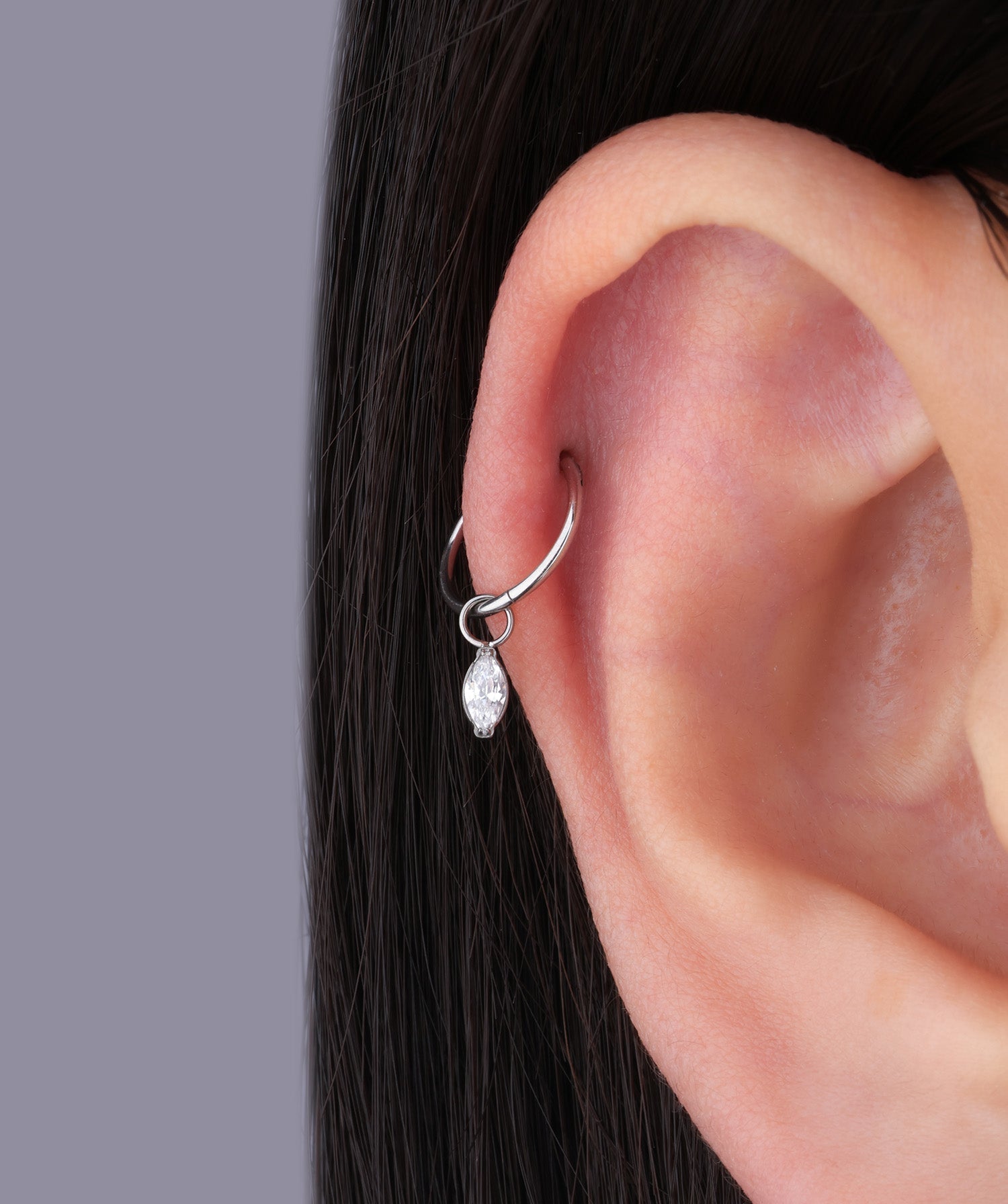 Waterproof Marquise Dangle Earrings with Cubic Zirconia – Lydia