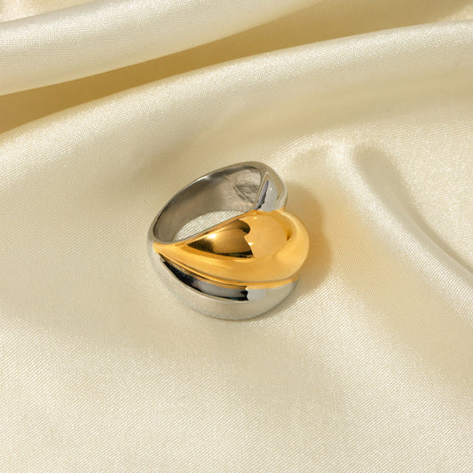 Stylish Geometric Gold Rings – Harewell