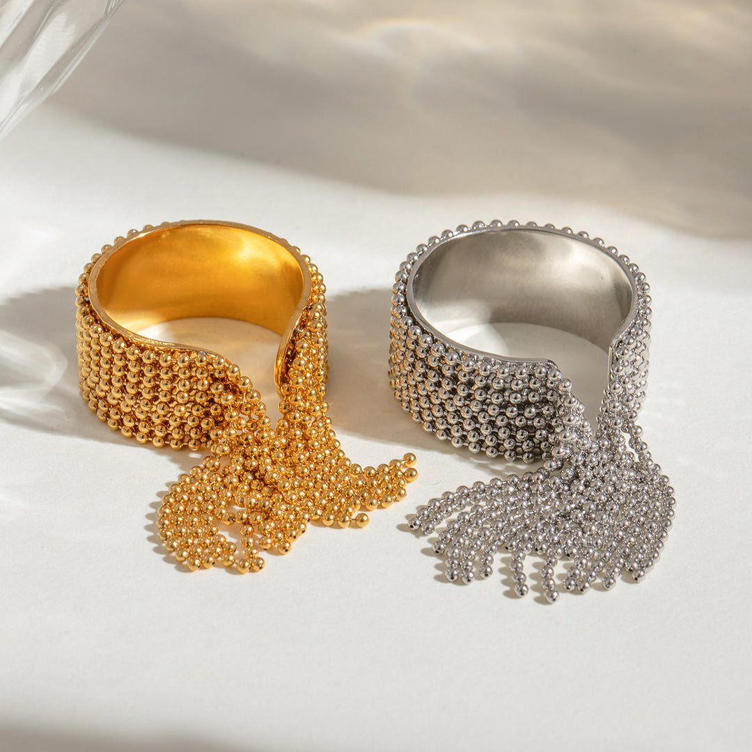 Gold Modern Tassel Ring – Josian