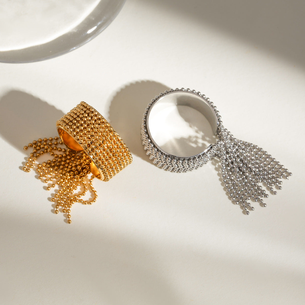 Gold Modern Tassel Ring – Josian