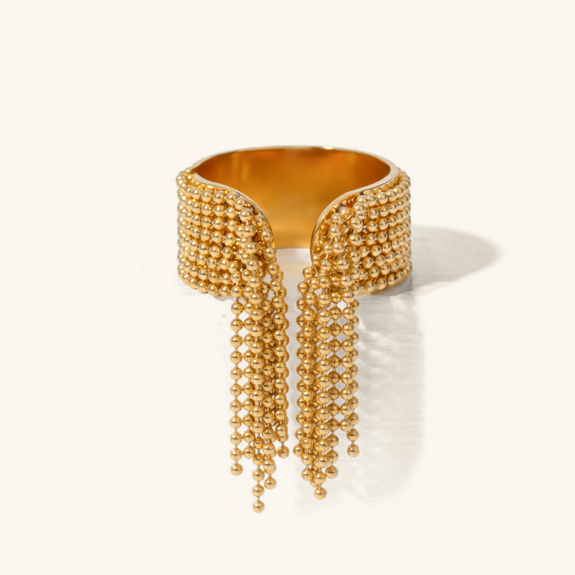 Gold Modern Tassel Ring – Josian