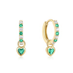 Heart-Shaped Earrings with Cubic Zirconia – Shiveley