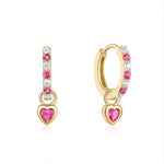 Heart-Shaped Earrings with Cubic Zirconia – Shiveley