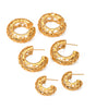 Hollow C-Shaped Earclip Earrings in Gold – Vashti
