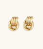 Layered Hoop Earrings With Geometrical design   – Millicent