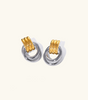 Layered Hoop Earrings With Geometrical design   – Millicent