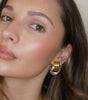 Layered Hoop Earrings With Geometrical design   – Millicent