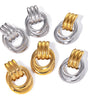 Layered Hoop Earrings With Geometrical design   – Millicent