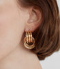 Layered Hoop Earrings With Geometrical design   – Millicent