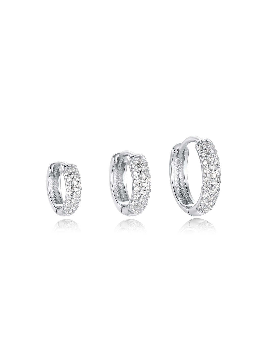 Luxury Wide Hoop Earrings with Cubic Zirconia – Millys
