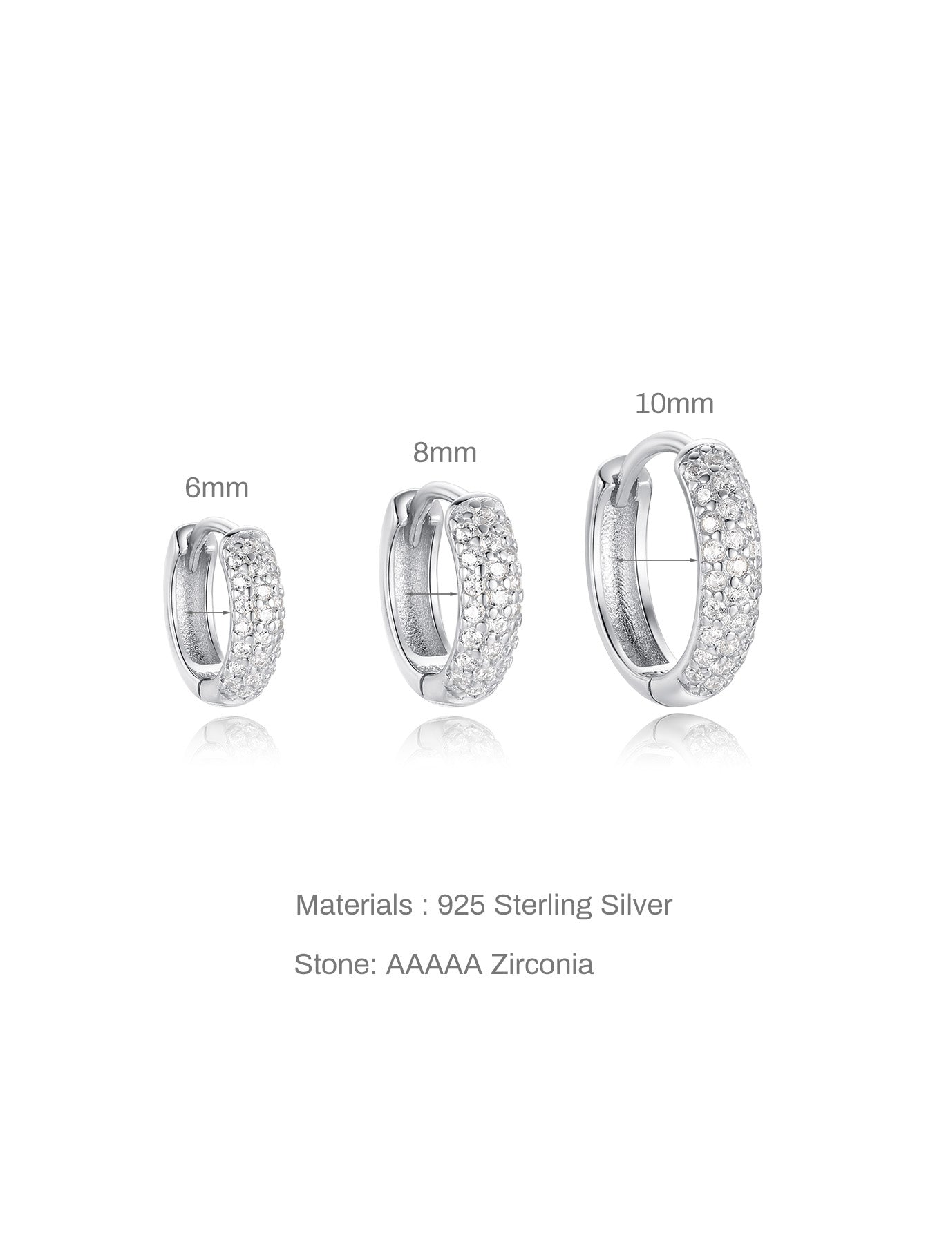 Luxury Wide Hoop Earrings with Cubic Zirconia – Millys