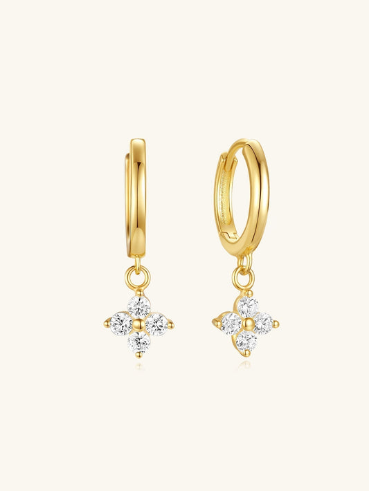 Four Leaf Clover Earrings with Cubic Zirconia – Dorothy