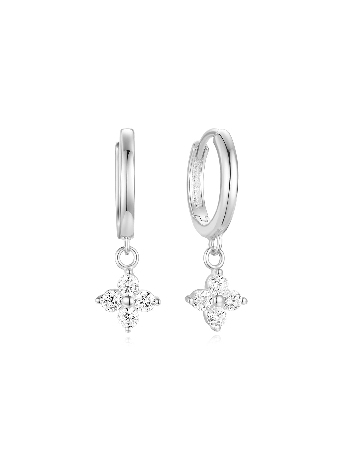Four Leaf Clover Earrings with Cubic Zirconia – Dorothy