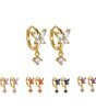 Butterfly Huggie Earrings with Cubic Zirconia - Marye