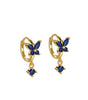 Butterfly Huggie Earrings with Cubic Zirconia - Marye