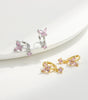 Butterfly Huggie Earrings with Cubic Zirconia - Marye