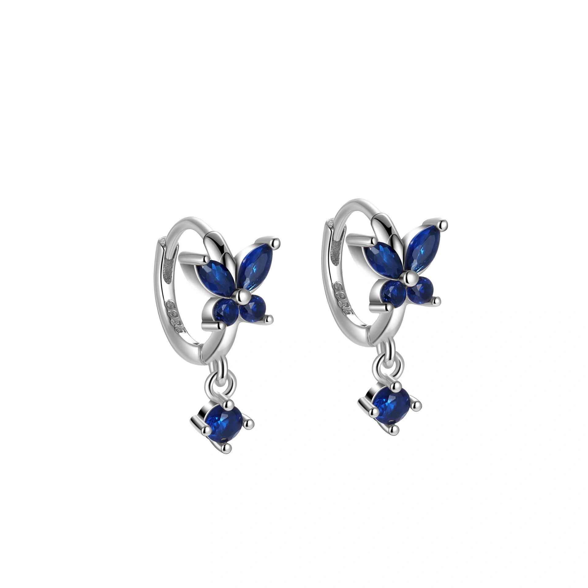 Butterfly Huggie Earrings with Cubic Zirconia - Marye