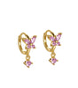 Butterfly Huggie Earrings with Cubic Zirconia - Marye