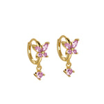 Butterfly Huggie Earrings with Cubic Zirconia - Marye