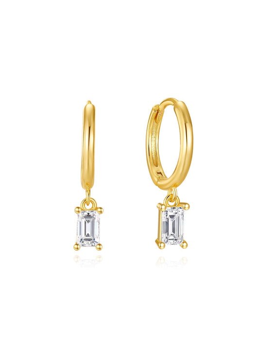 Elegant Holiday Drop Earrings with Cubic Zirconia –  Abigail