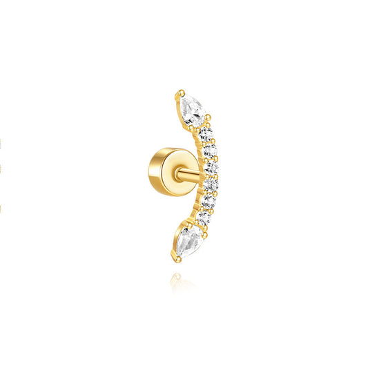 Geometrical Earrings with Cubic Zirconia – Stace
