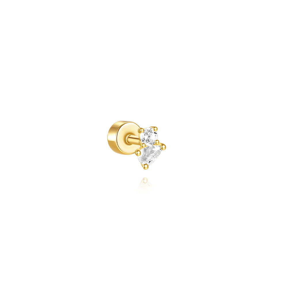 Geometrical Earrings with Cubic Zirconia – Stace
