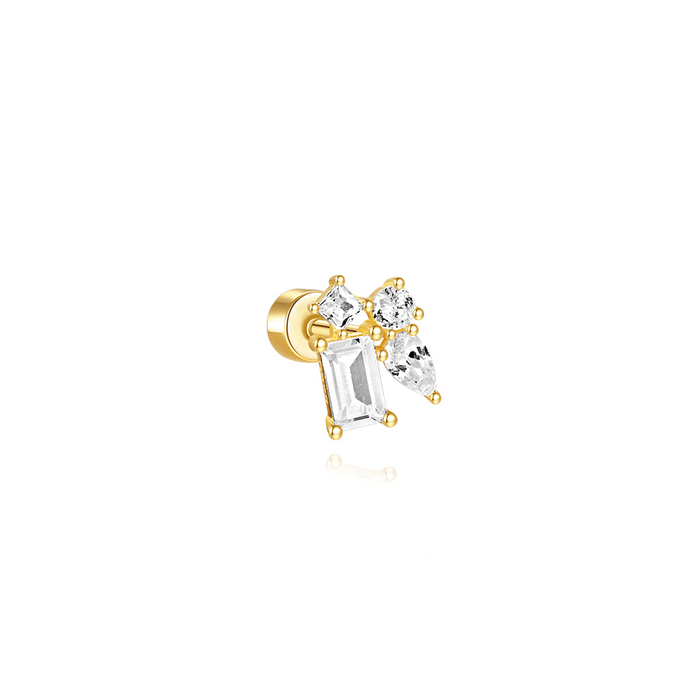 Geometrical Earrings with Cubic Zirconia – Stace