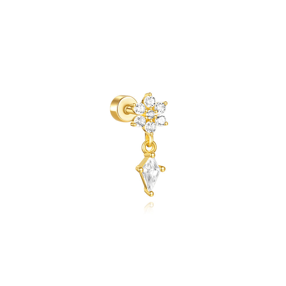 Geometrical Earrings with Cubic Zirconia – Stace