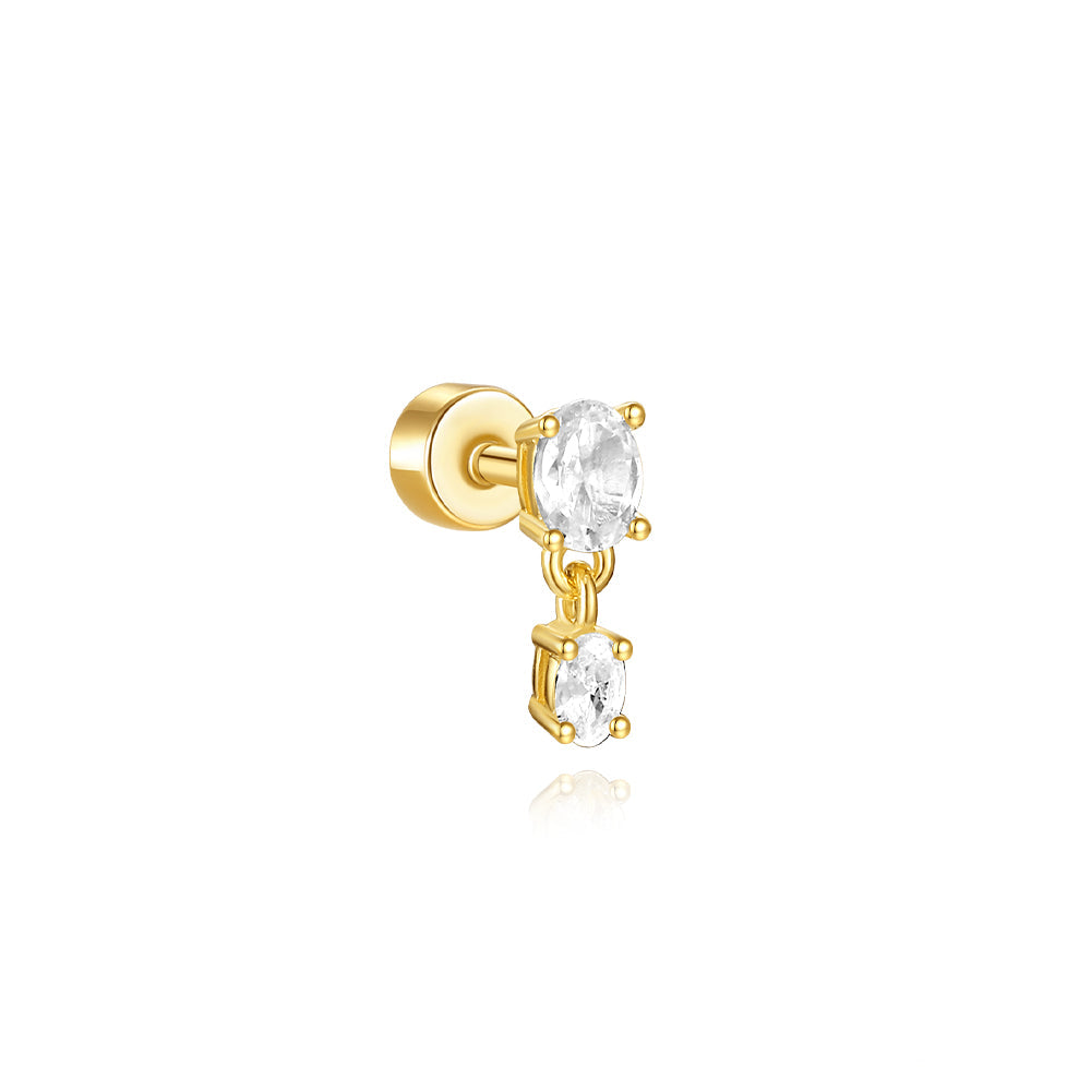 Geometrical Earrings with Cubic Zirconia – Stace
