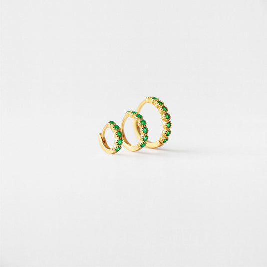 Emerald CZ Hoop Earring – Avice