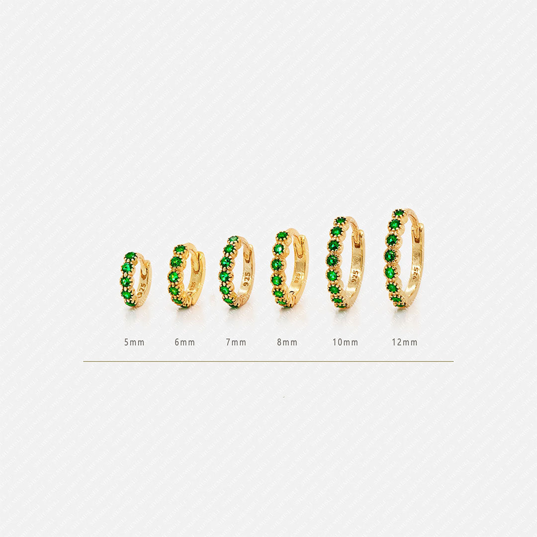 Emerald CZ Hoop Earring – Avice