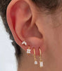 Gold Flower Drop Earrings with Cubic Zirconia – Grace