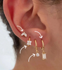 Gold Flower Drop Earrings with Cubic Zirconia – Grace