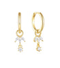 Flower Earrings with Cubic Zirconia –Maude