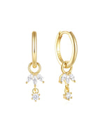 Flower Earrings with Cubic Zirconia –Maude
