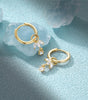 Flower Earrings with Cubic Zirconia –Maude