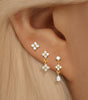 Flower Pendant Earrings with Cubic Zirconia – Lettice