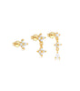 Flower Pendant Earrings with Cubic Zirconia – Lettice