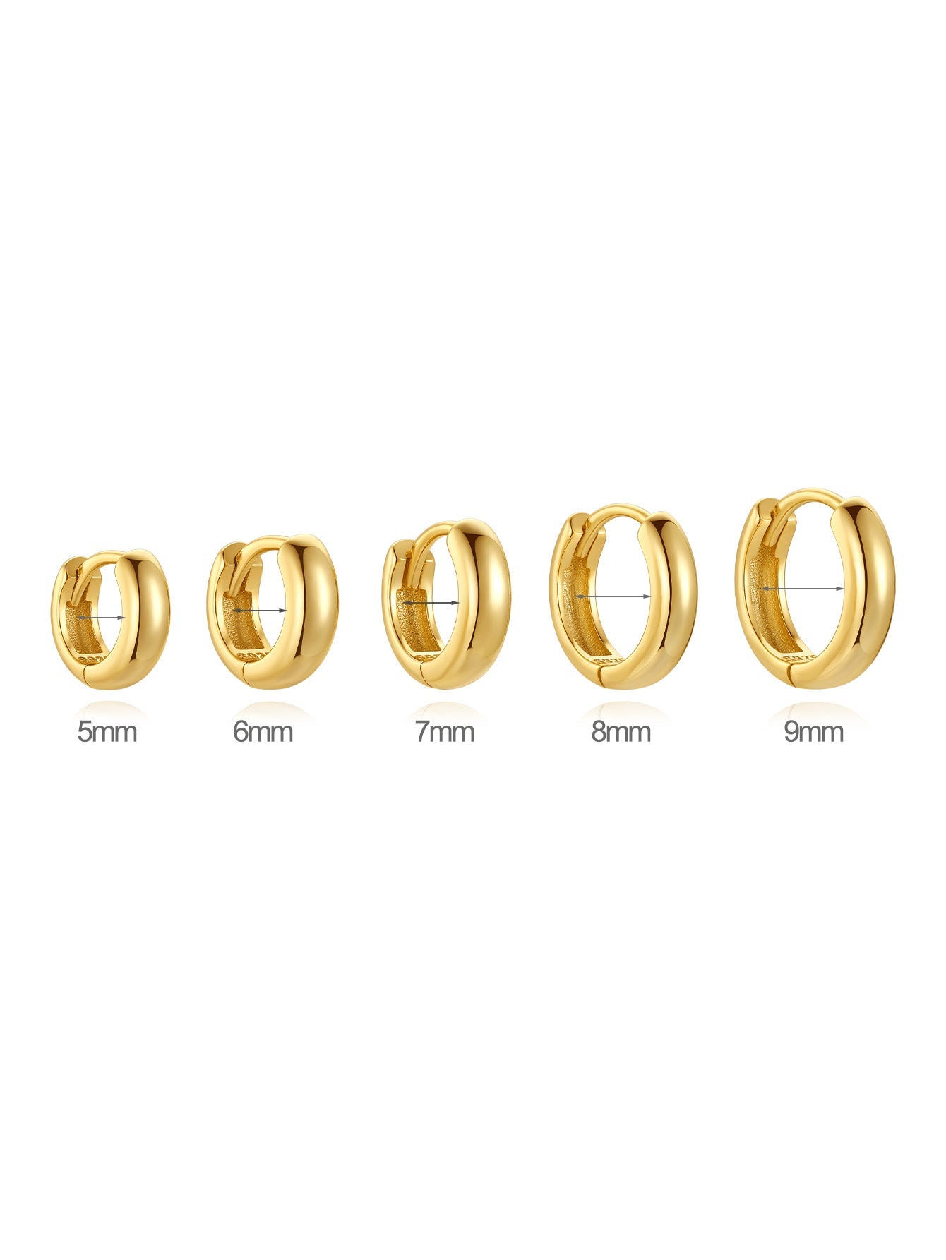 Elegant Hoop Earrings in Multiple Sizes – Funteyn