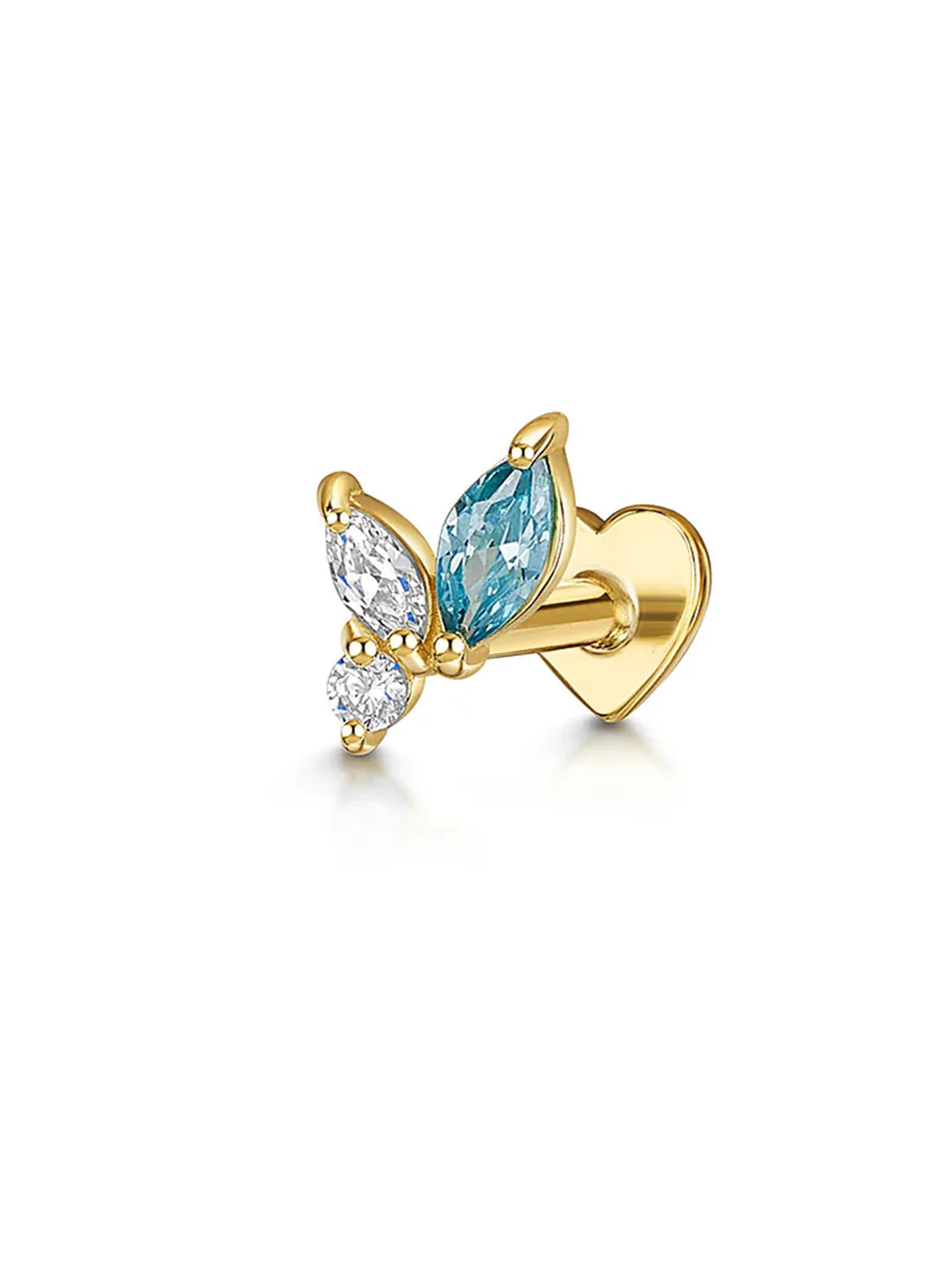 Opal Marquise Ear Stud Earrings with zirconia  – Jane