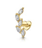 Opal Marquise Ear Stud Earrings with zirconia  – Jane