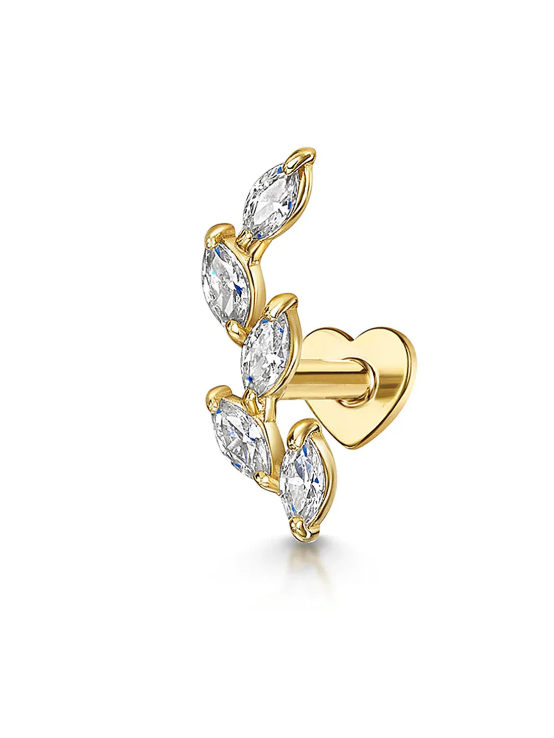 Opal Marquise Ear Stud Earrings with zirconia  – Jane
