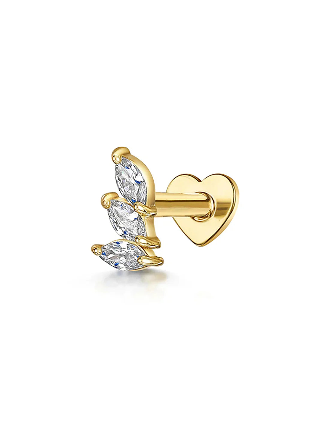 Opal Marquise Ear Stud Earrings with zirconia  – Jane