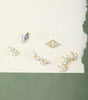 Opal Marquise Ear Stud Earrings with zirconia  – Jane